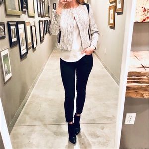 7 for all Mankind black high waist skinny jeans